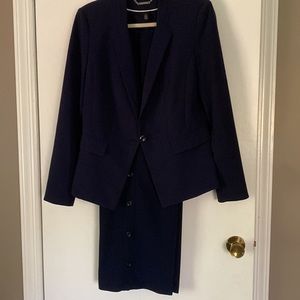 White House black market wide leg pant suit separates, blazer 12/ pants 4
